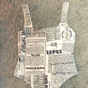 black and white body suite